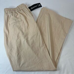 Women’s Size XL Hooever Fashion Pants NWT Beige Style No CY-0624 Elastic Waist